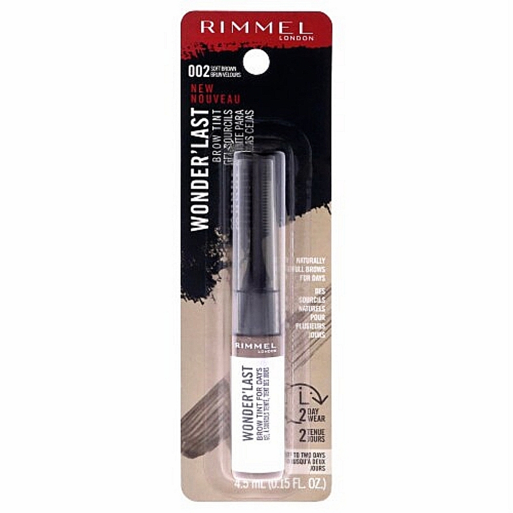 2 x Rimmel Wonder'Last 002 Soft Brown Brow Tint